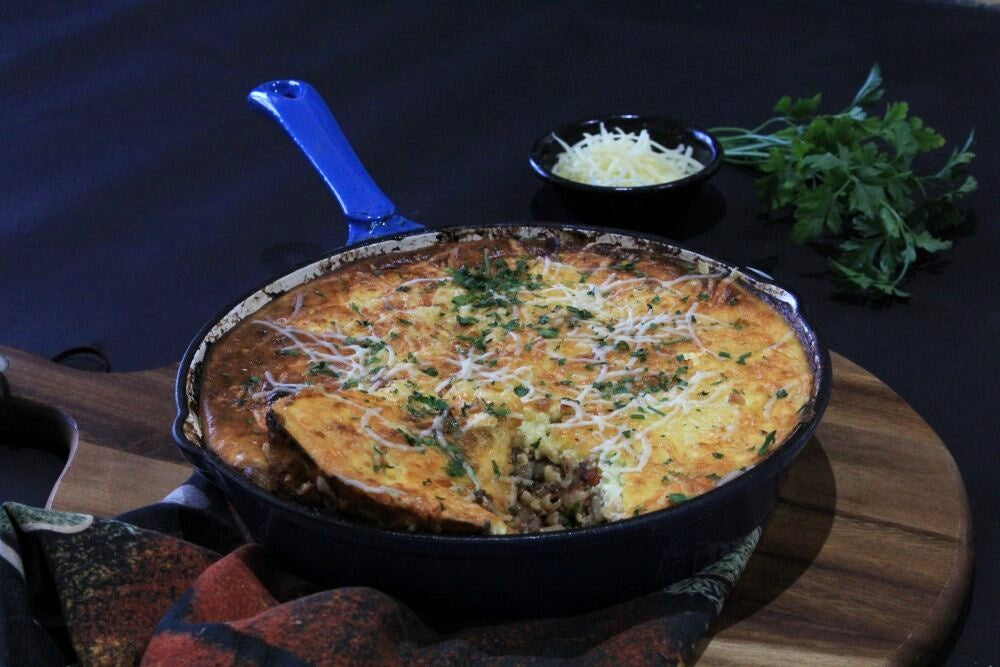 Lamb Pastitsio + Salad, serves 2