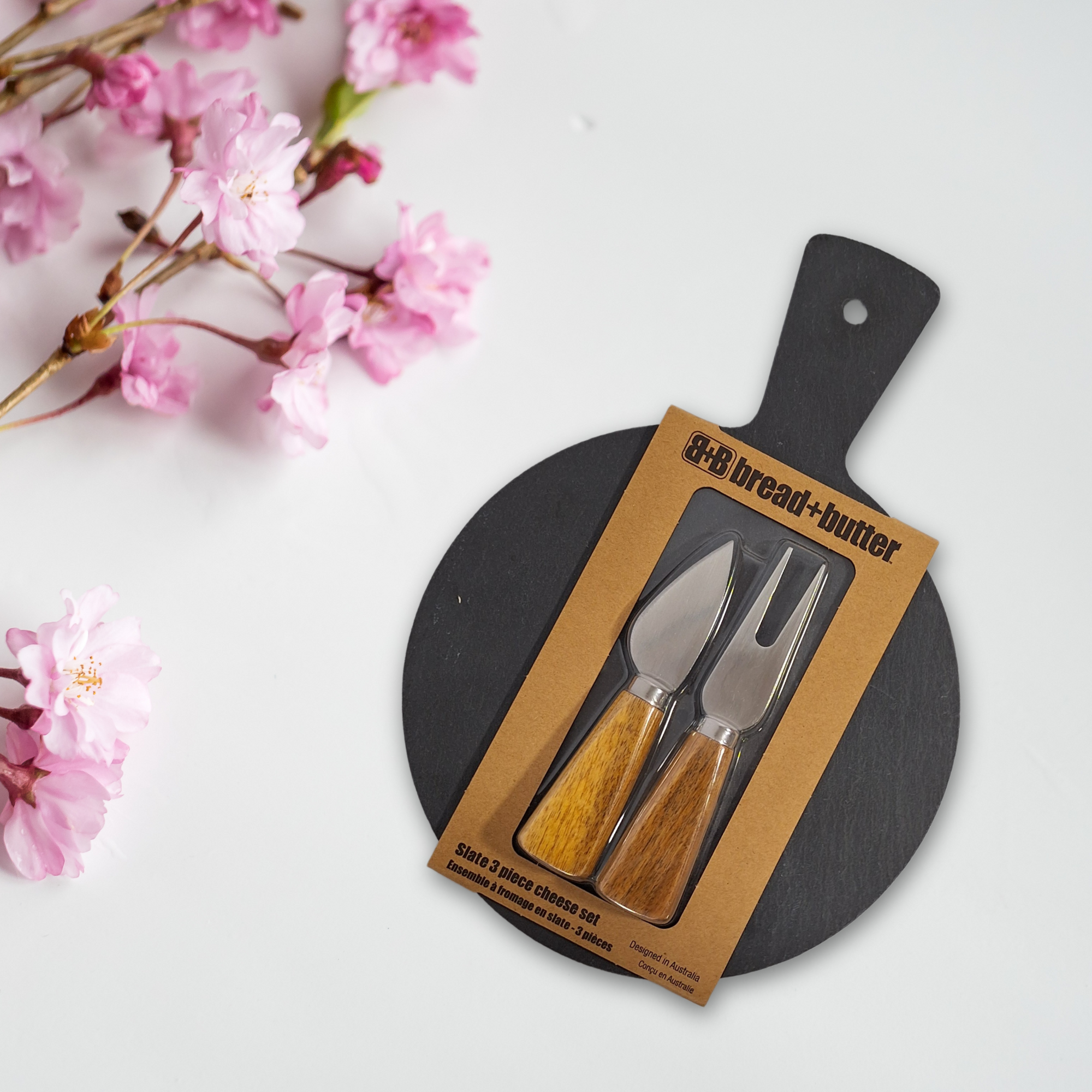 Bread & Butter Slate 3 Pc. Cheese Set