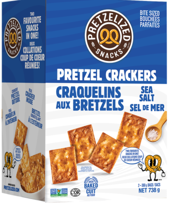 Pretzelized Snacks Pretzel Crackers Sea Salt, 738g