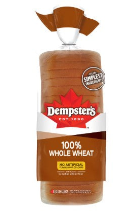 Dempsters 100% Whole Wheat Sliced Bread 675g