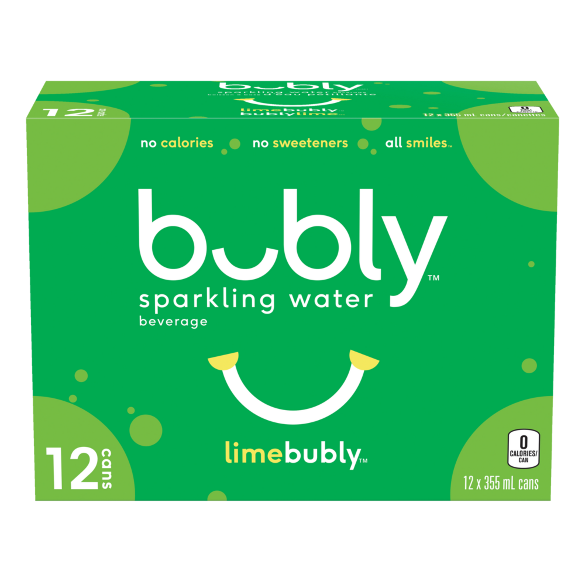 Bubly Sparkling Water, Lime, 12x355ml