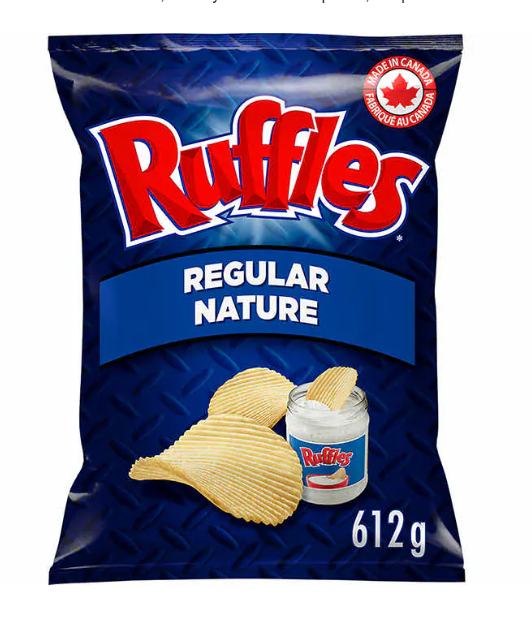 Ruffles Regular Potato Chips, 612g