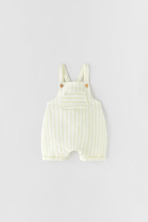 Striped Quilted Overalls, Sz. 9-12 mos.