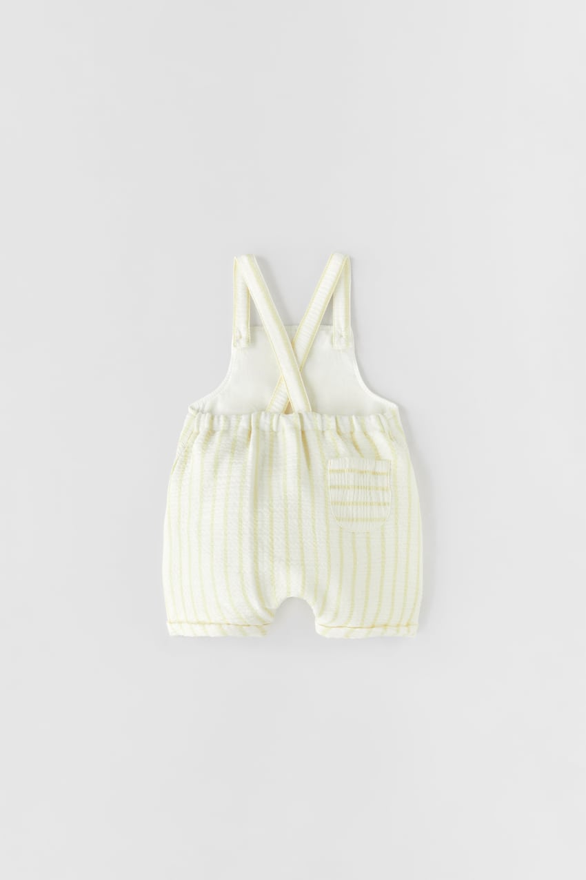 Striped Quilted Overalls, Sz. 9-12 mos.