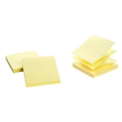 Grand and Toy 3" x 3" Pop-Up Sticky Notes, Yellow, 100 Sheets/Pad, 6 Pads/PK