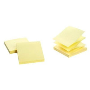 Grand and Toy 3" x 3" Pop-Up Sticky Notes, Yellow, 100 Sheets/Pad, 6 Pads/PK