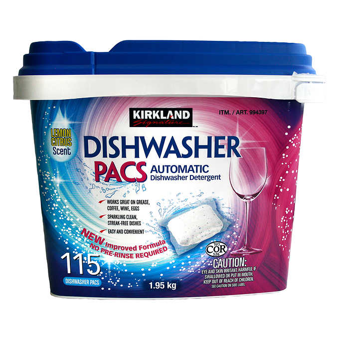 Kirkland Signature Dishwasher Detergent Pacs, 115pk