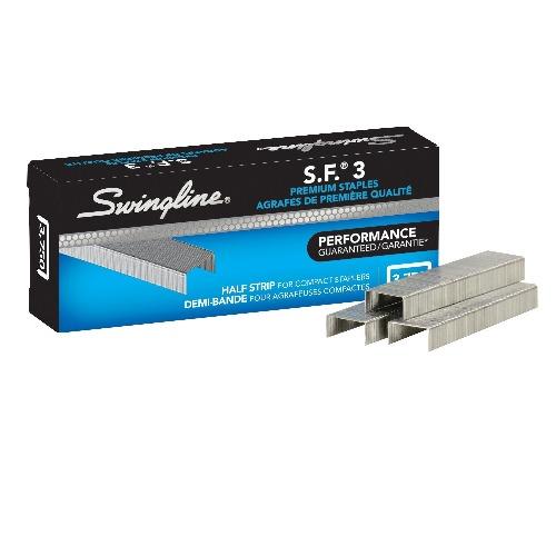 Swingline S.F.3 Premium Standard Half-Strip Staples, 105 Staples/Strip, 3,750/BX