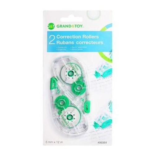 Grand and Toy Correction Tape Rollers, 2/Pk