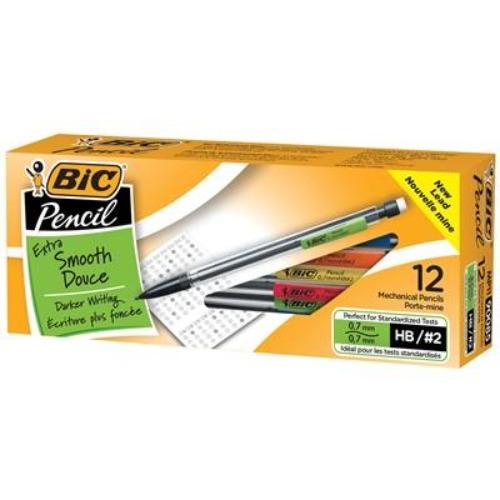 BIC Pencil Mechanical Pencils, Black, 0.7 mm, 12/BX