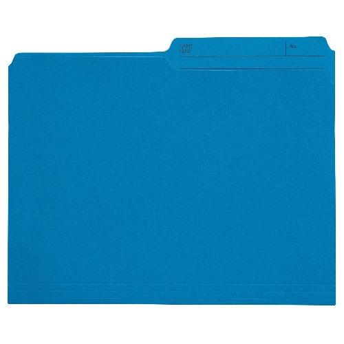 Grand and Toy Coloured File Folders, Blue, Letter-Size, 100/BX