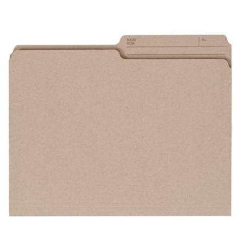 Grand and Toy Recycled Manila File Folders, Natural, Letter-Size, 100/BX