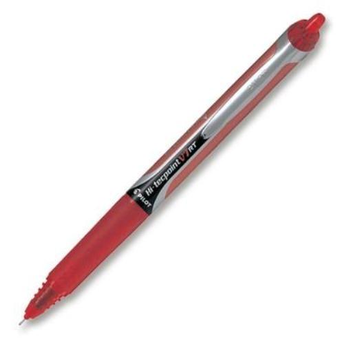 Pilot Hi-Tecpoint Retractable red Rollerball Pen, 4/Pack