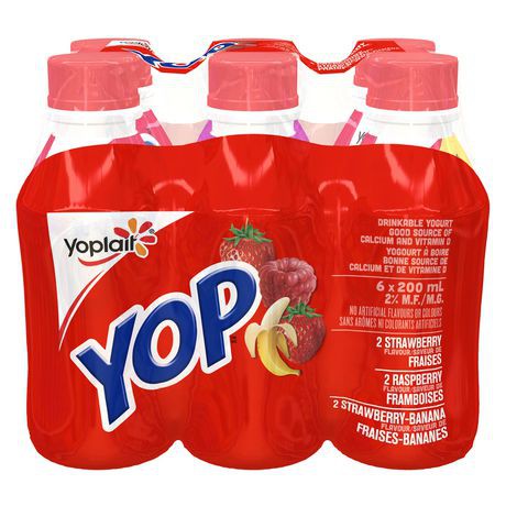 Yoplait Drinkable Yogurt Strawberry, Vanilla, Strawberry-Bannana 15 x 200ml