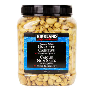 Kirkland Roasted Salted  Whole Cashews, 1.13kg