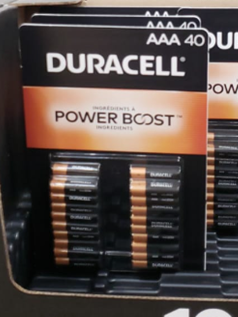 Duracell Power Boost AAA Batteries, 40pk