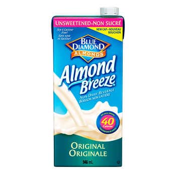 Almond Breeze Unsweetened Original Almond Milk, 6 x 946ml