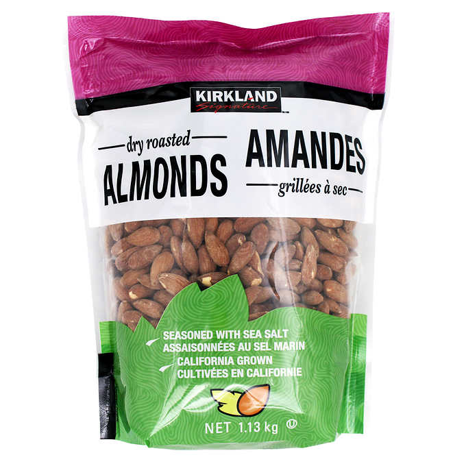 Kirkland Dry Roasted Almonds, 1.13kg