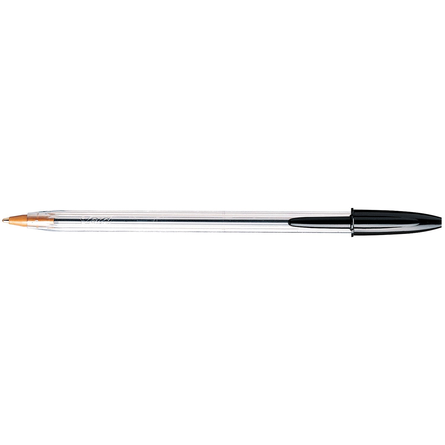 BIC Cristal Ballpoint Stick Pens, Black, Medium Tip, 12/BX