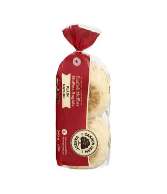 Oakrun Farm Plain English Muffins, 6pk