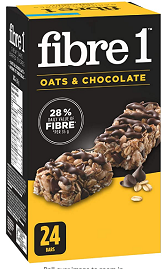 Fibre 1 Oats & Chocolate Chewy Bars, 30-count