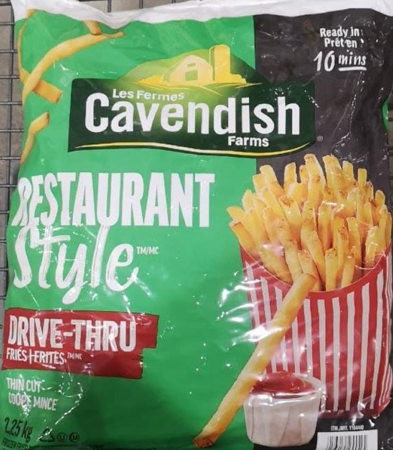 Cavendish Restaurant Style Drive Thru Thin Cut Fries 2.25kg