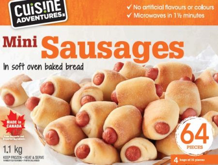 Cuisine Adventures Mini Sausages in Soft Bread, 1.1kg