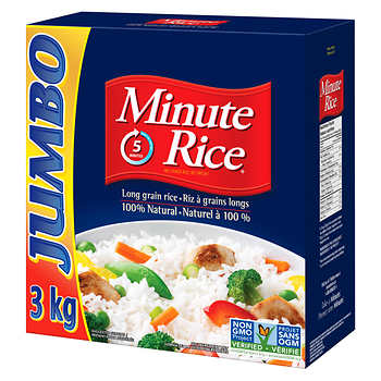 Minute Rice Long Grain Rice, 3KG