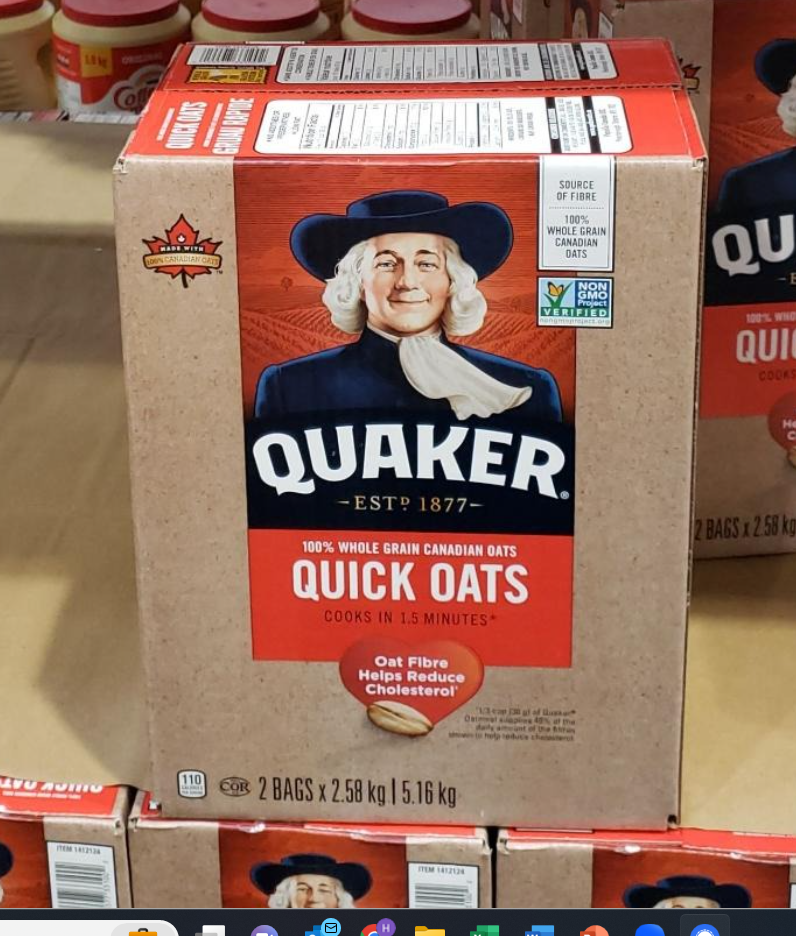 Quaker Quick Oats, 5.6kg