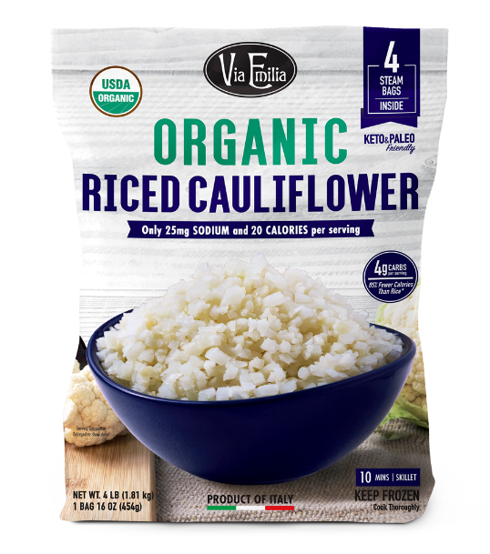 Emilia Foods Organic Riced Cauliflower 1.8kg