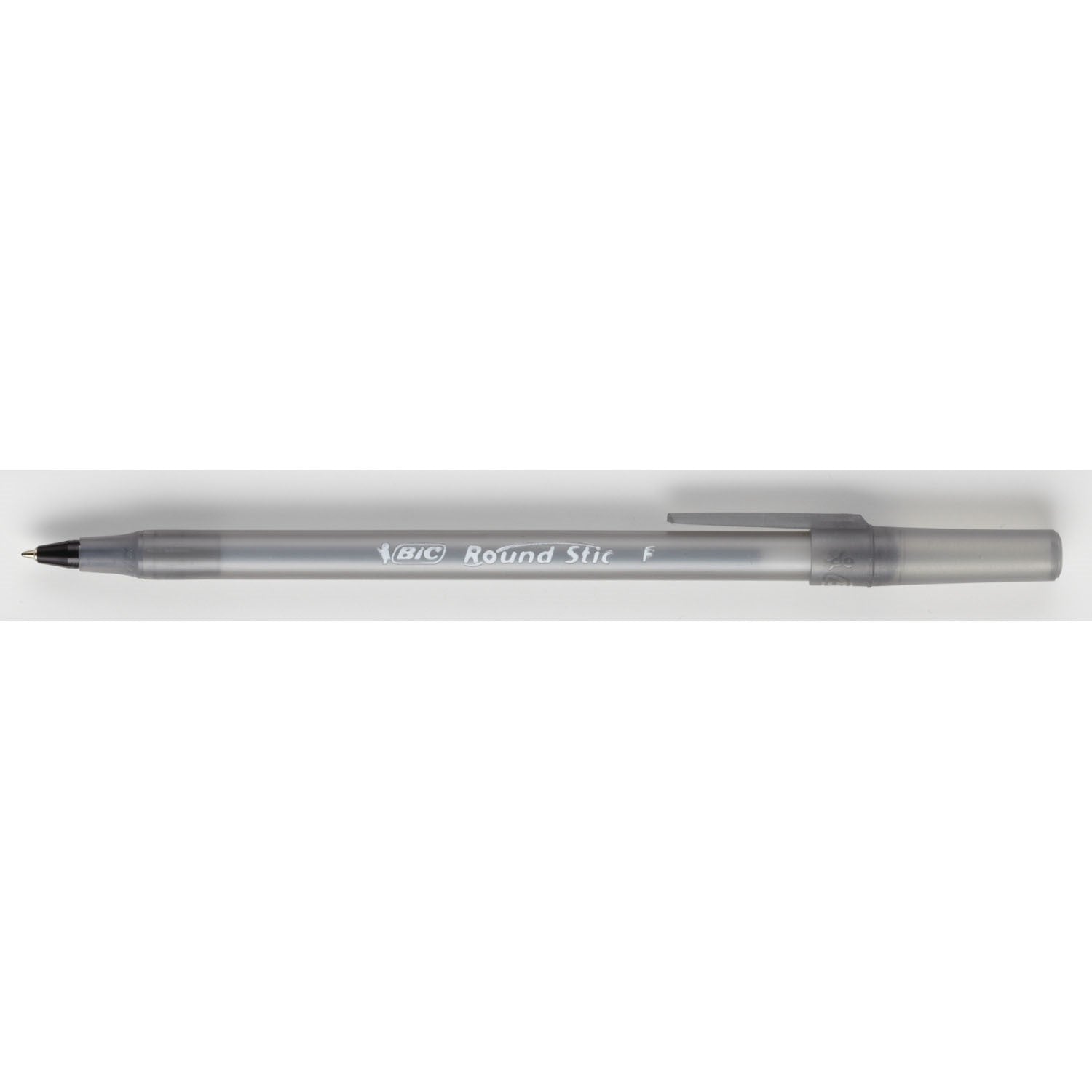 BIC Round Stic Ballpoint Stick Pens, Black, Fine Tip, 12/BX