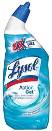 Lysol Action Gel Toilet Bowl Cleaner, Spring Waterfall, 710ml